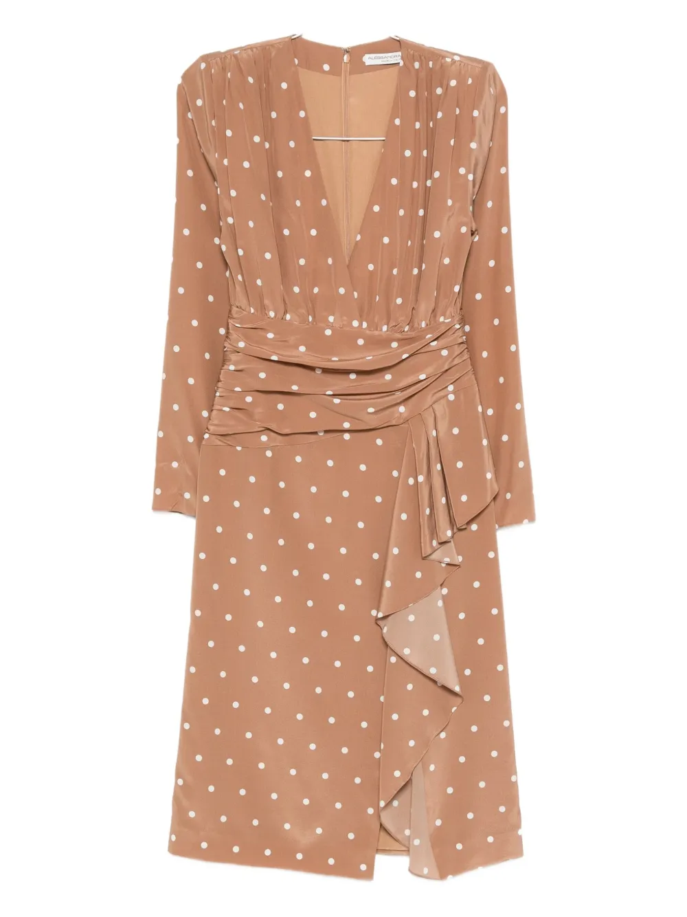 Alessandra Rich polka dot-print midi dress Bruin