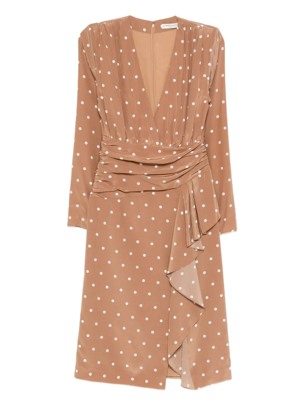 Alessandra Rich polka dot-print midi dress | Brown | Image 1