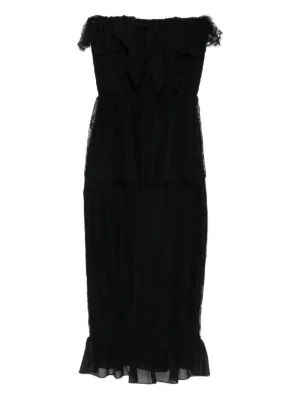 ALESSANDRA RICH 売れ筋商品|||アレッサンドラ・リッチ Tシャツ トップス レディース Bodysuits Black ブラック（黒）系 ALESSANDRA RICH(アレッサンドラリッチ