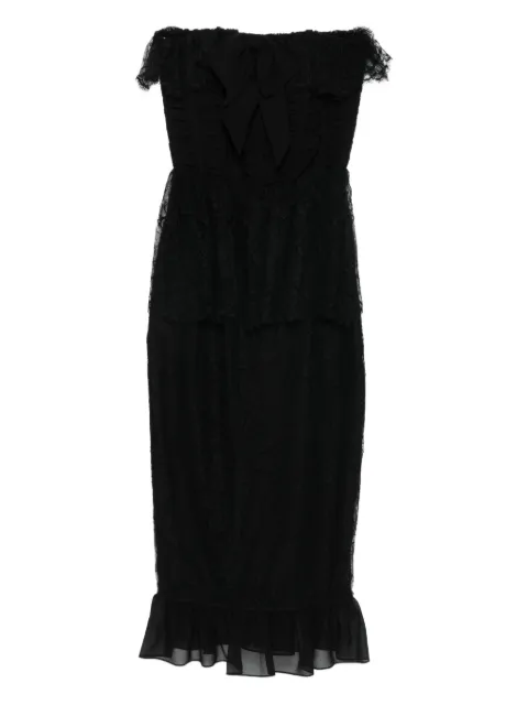 Alessandra Rich bow-lace ruffled dress