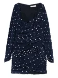 Alessandra Rich polka-dot bow mini dress - Blue