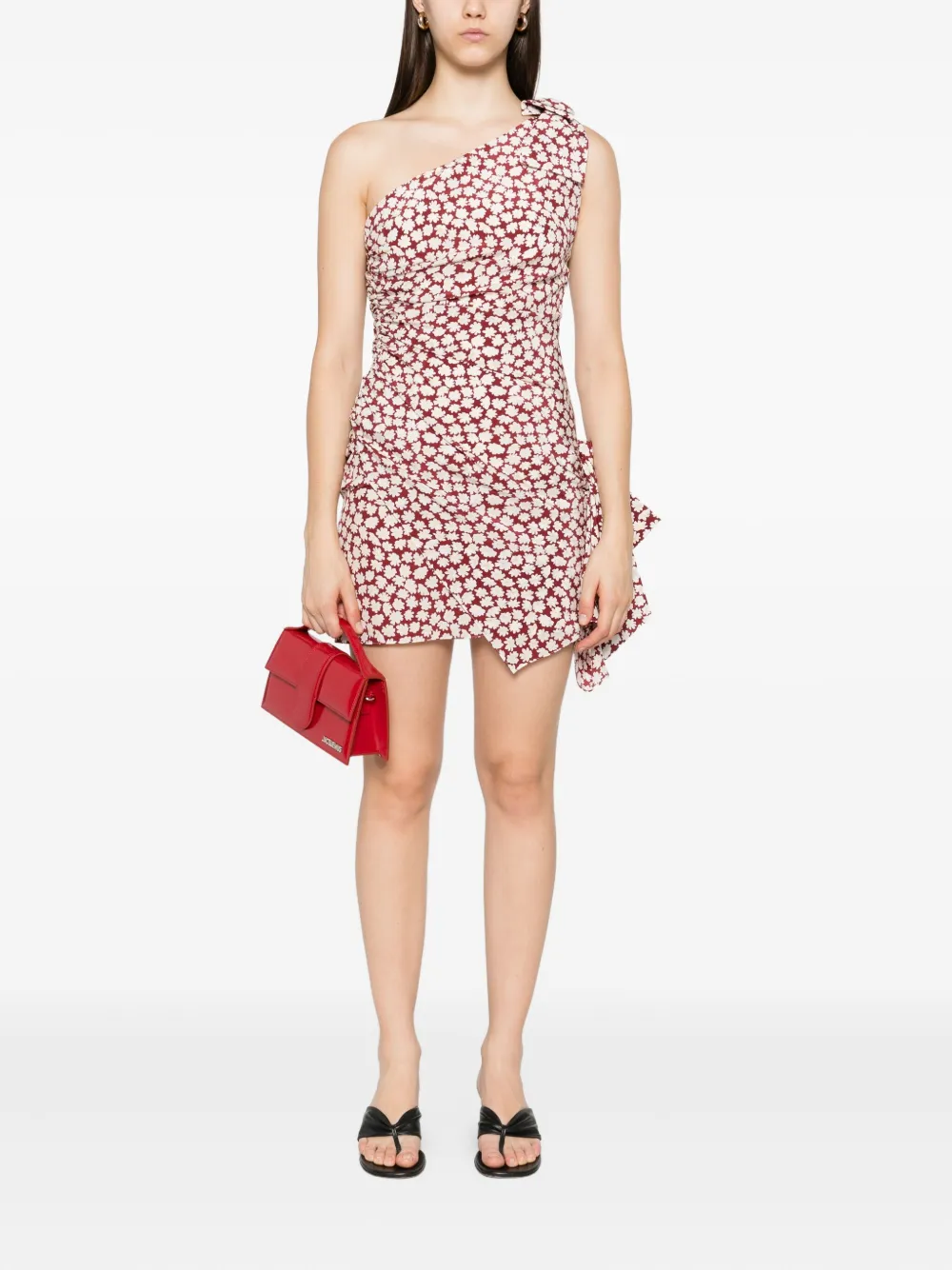 Alessandra Rich Mini-jurk met bloemenprint Rood