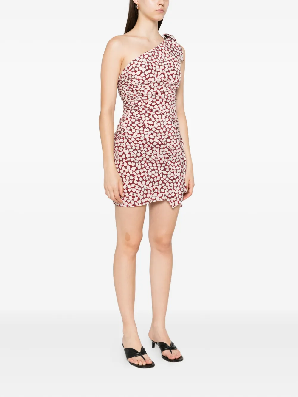 Alessandra Rich Mini-jurk met bloemenprint Rood