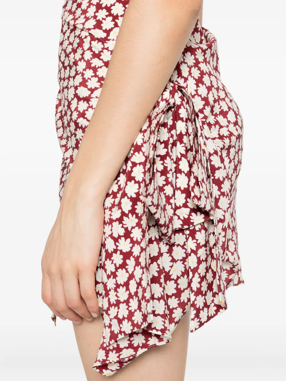 Alessandra Rich Mini-jurk met bloemenprint Rood