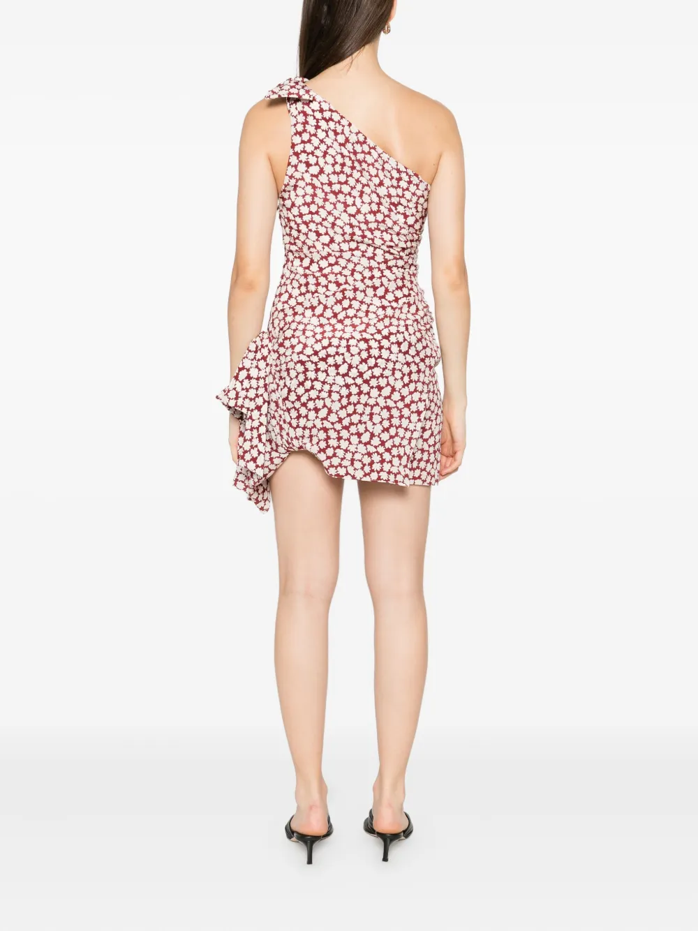 Alessandra Rich Mini-jurk met bloemenprint Rood