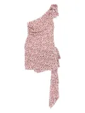 Alessandra Rich floral-print mini dress - Red