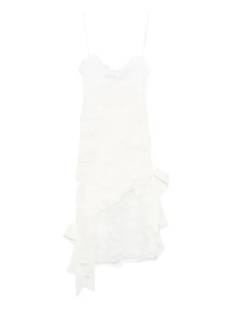 Alessandra Rich draped lace mini dress