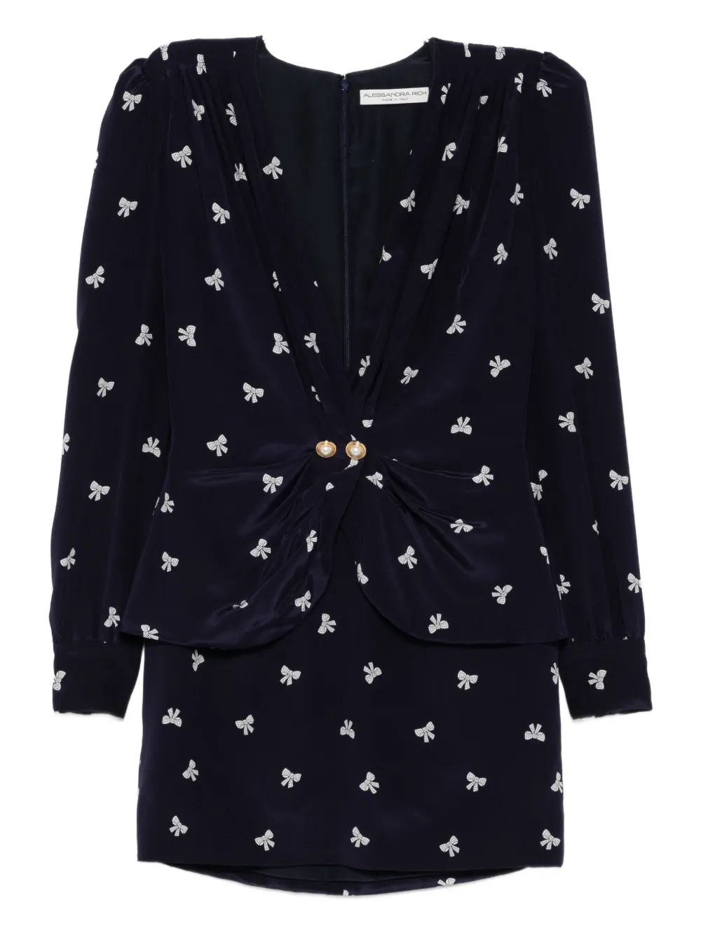 Alessandra Rich bow-print mini dress | Blue | Image 1