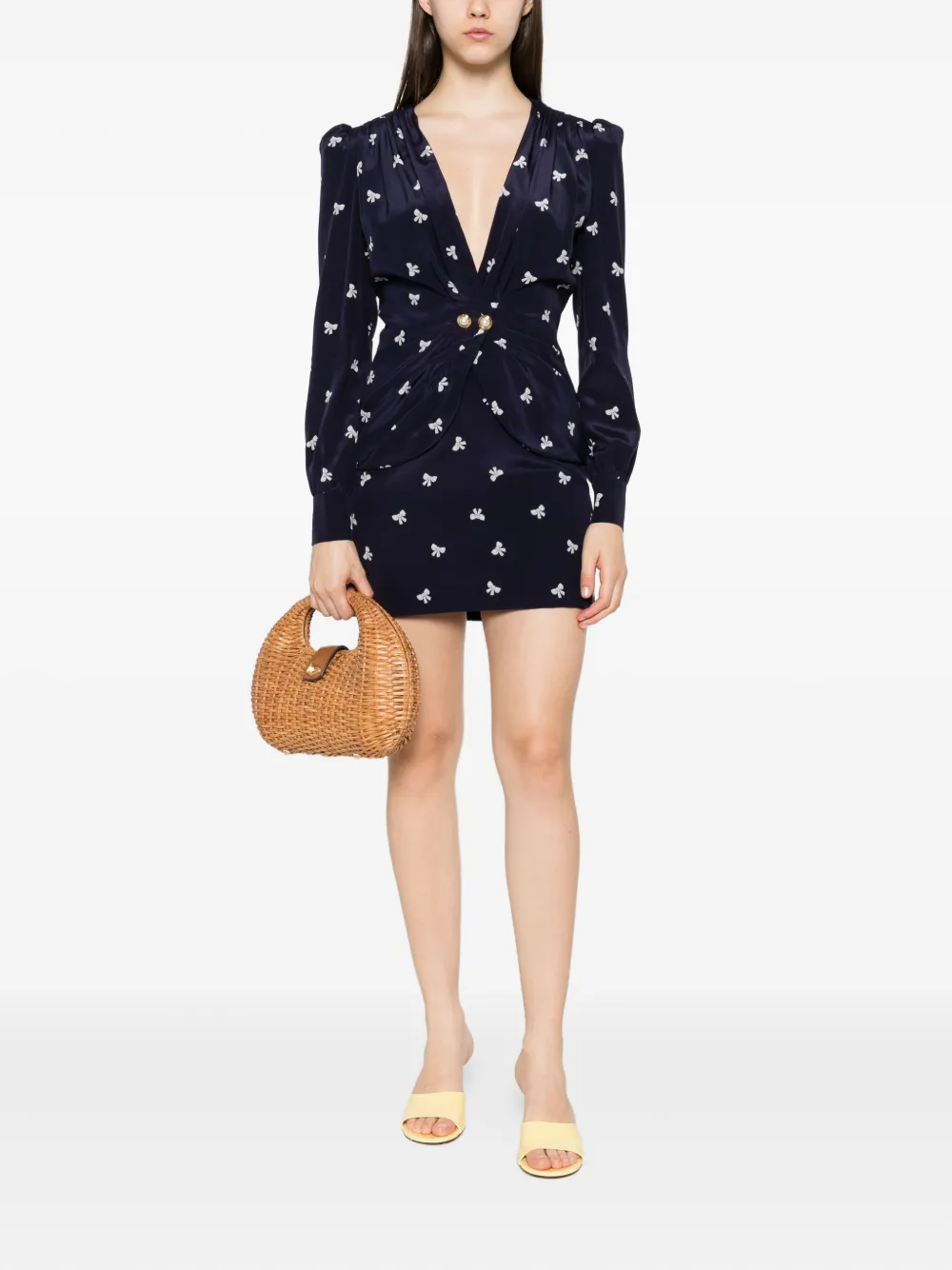 Alessandra Rich bow-print mini dress | Day Dresses | Image 2