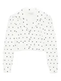 Alessandra Rich polka-dot buttoned jacket - White