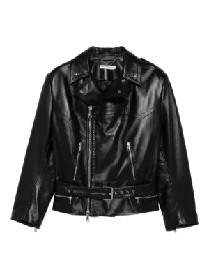 Gucci レザージャケット | ブラック | FARFETCH JP