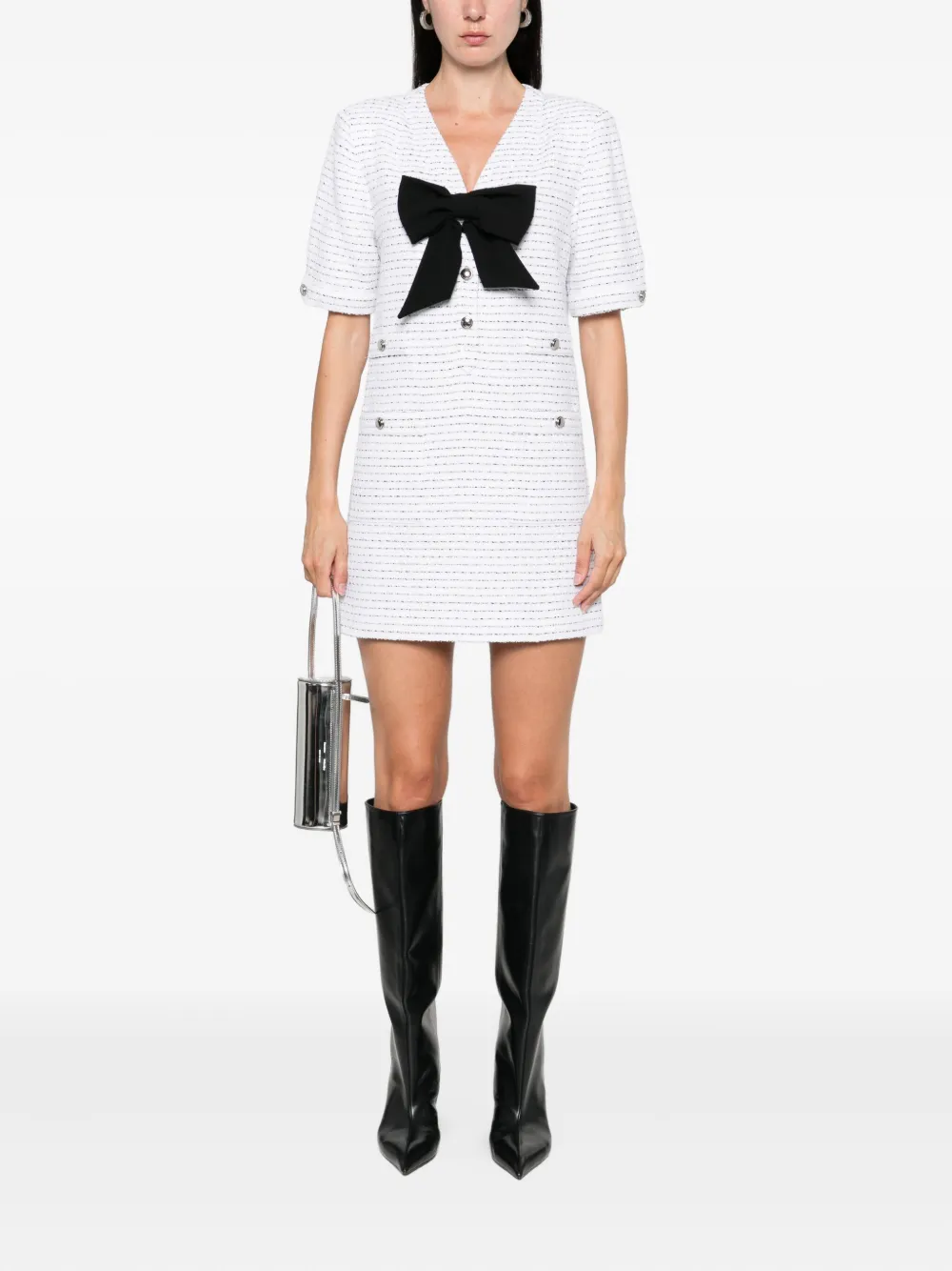 Alessandra Rich bow-detail tweed dress | Day Dresses | Image 2