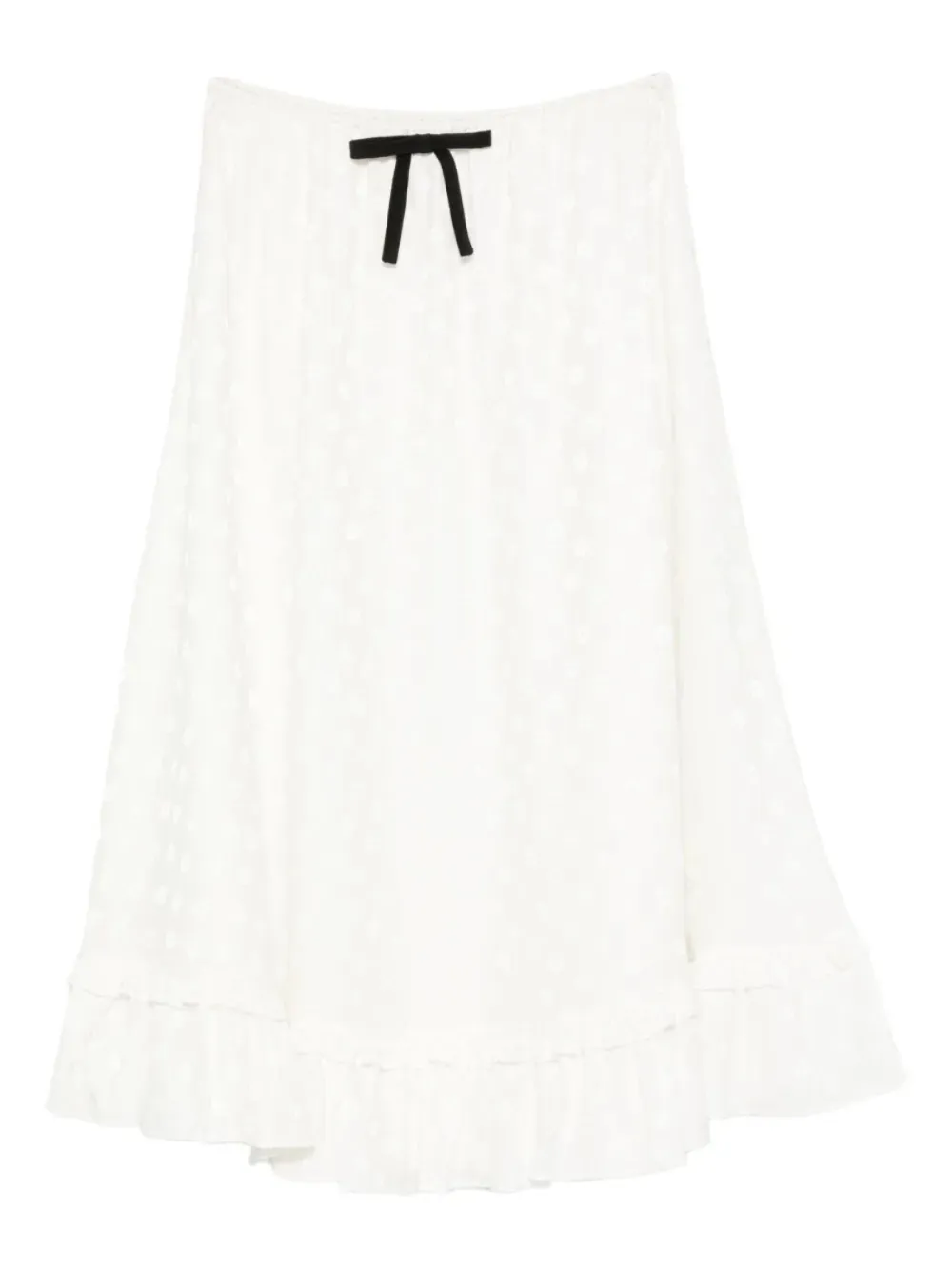 Alessandra Rich Midi-rok met bloemenjacquard Wit