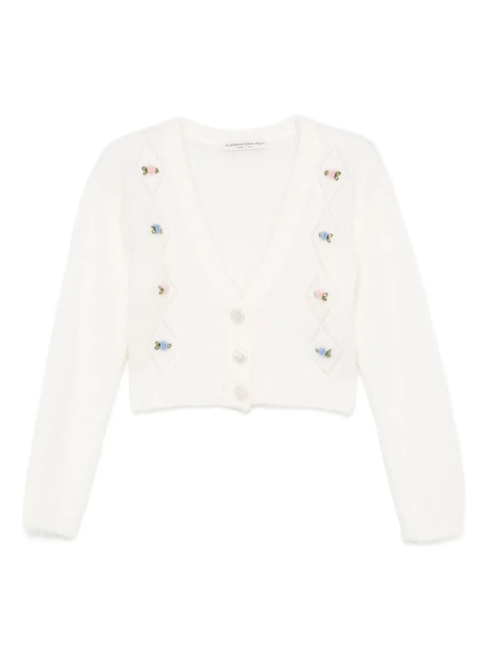 Alessandra Rich Floral-embroidered Cardigan