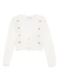 Alessandra Rich floral-embroidered cardigan - Neutrals