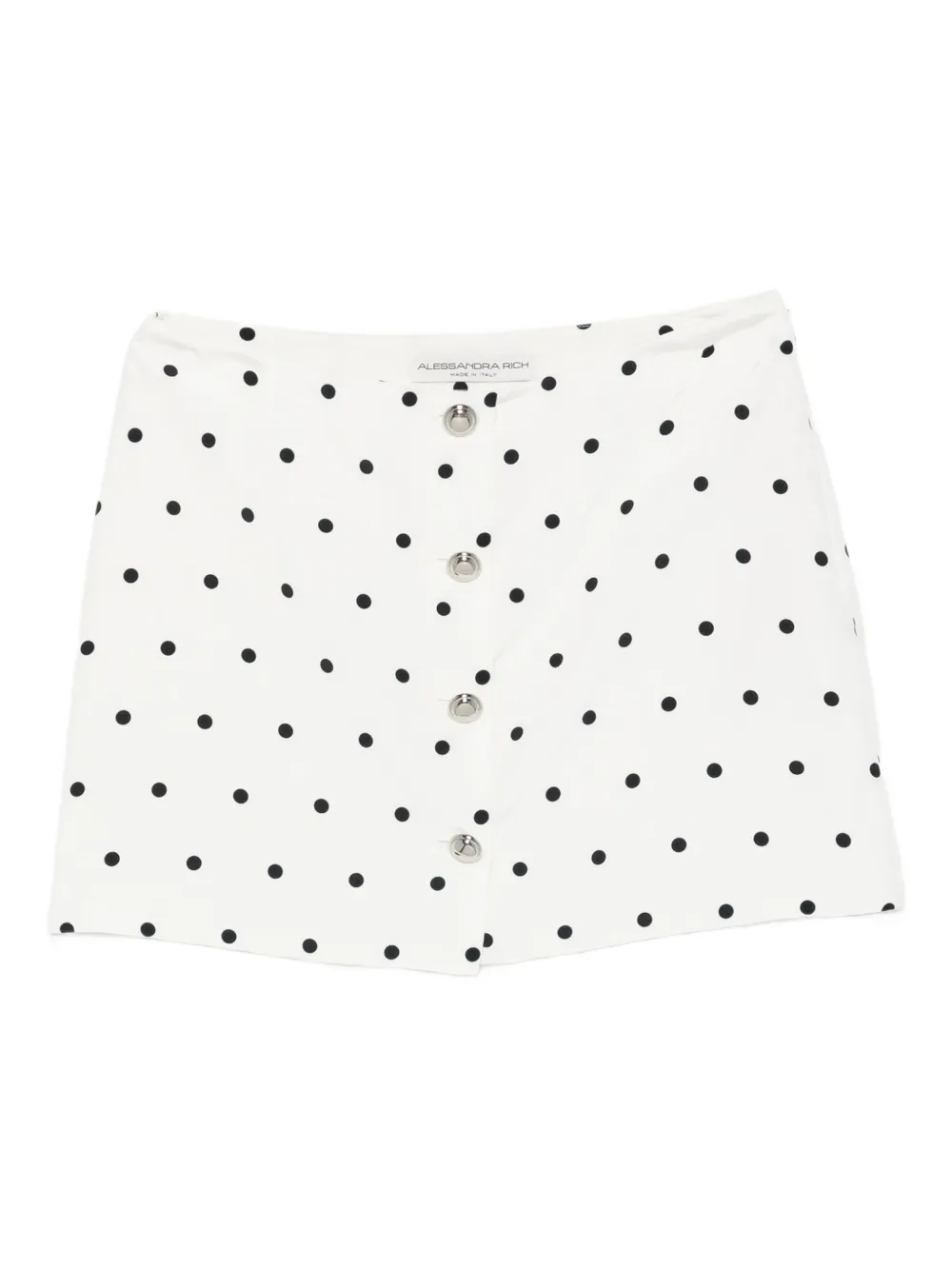 Alessandra Rich Mini-rok met stippen Wit