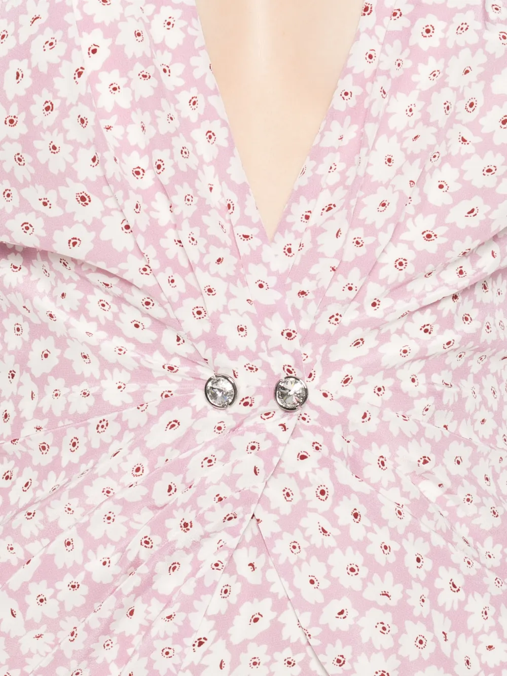 Alessandra Rich Mini-jurk met bloemenprint Roze