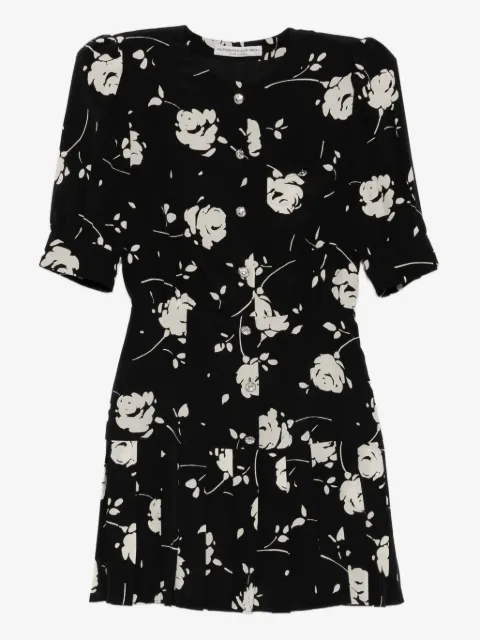 Alessandra Rich Minikleid mit Rosen-Print