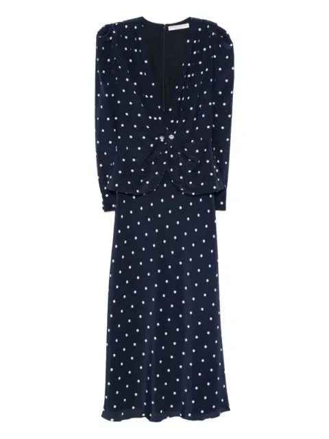 Alessandra Rich polka dot-print midi dress