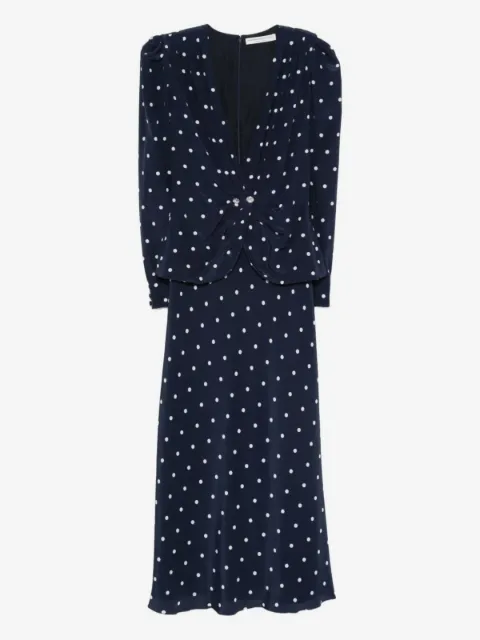 Alessandra Rich Midikleid mit Polka Dots