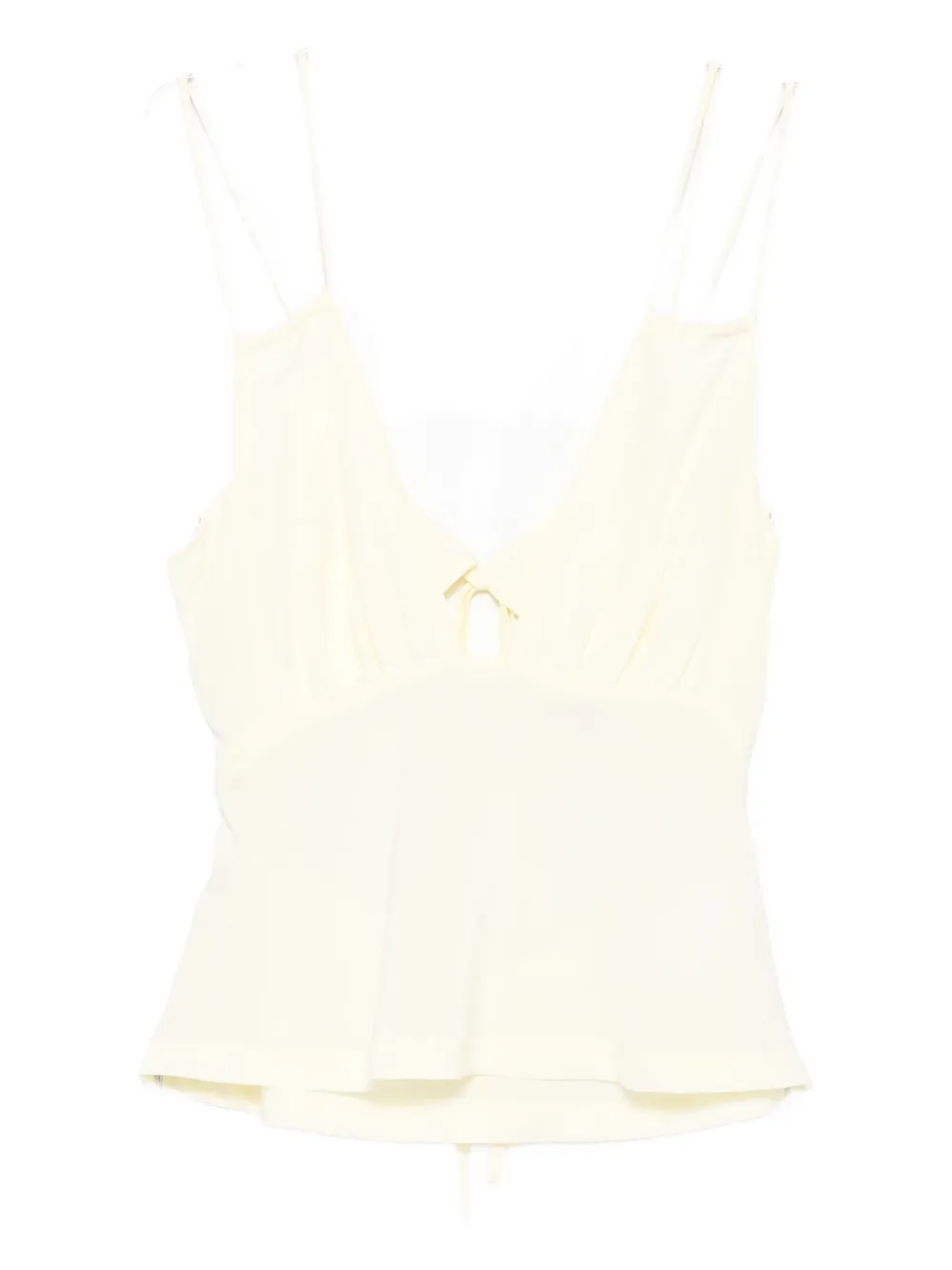 Paris Georgia Bernie tie-front ruffled camisole - Giallo