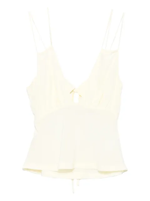 Paris Georgia Bernie tie-front ruffled camisole