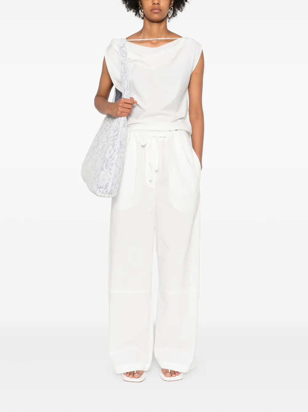 Paris Georgia Uma Drawstring Trousers In White