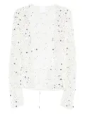 Paris Georgia Vera sequin-embellished top - Neutrals