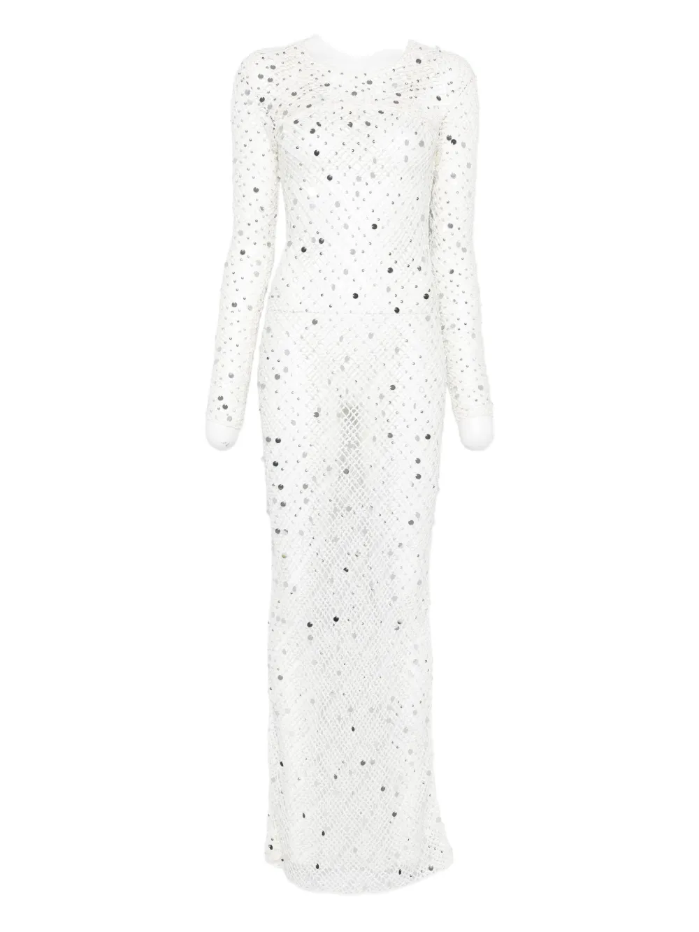 Paris Georgia sequin-embellished maxi dress - Toni neutri