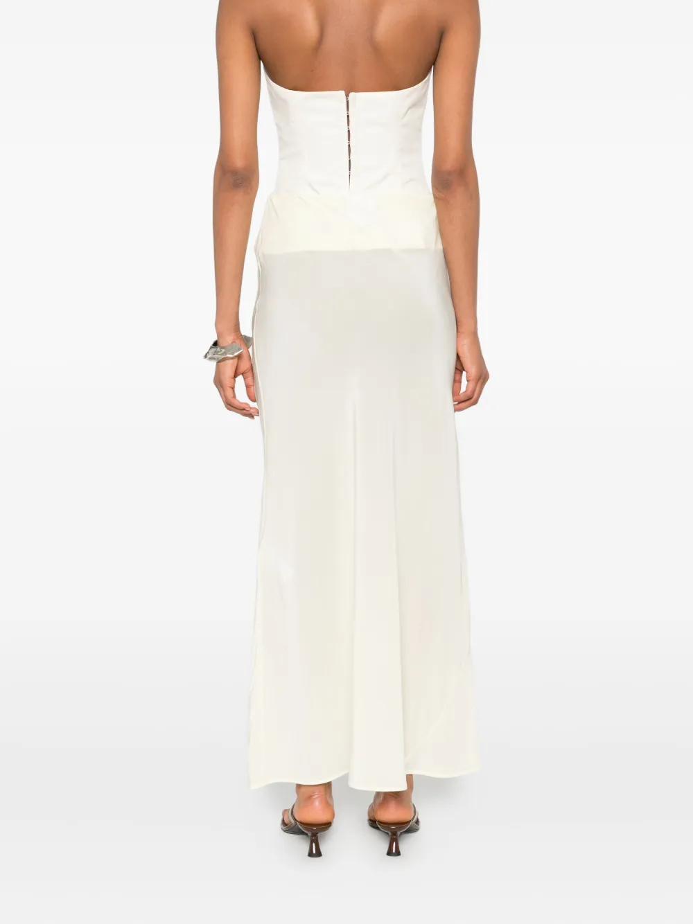 Paris Georgia Bias-cut Half-slip Skirt In Neutral