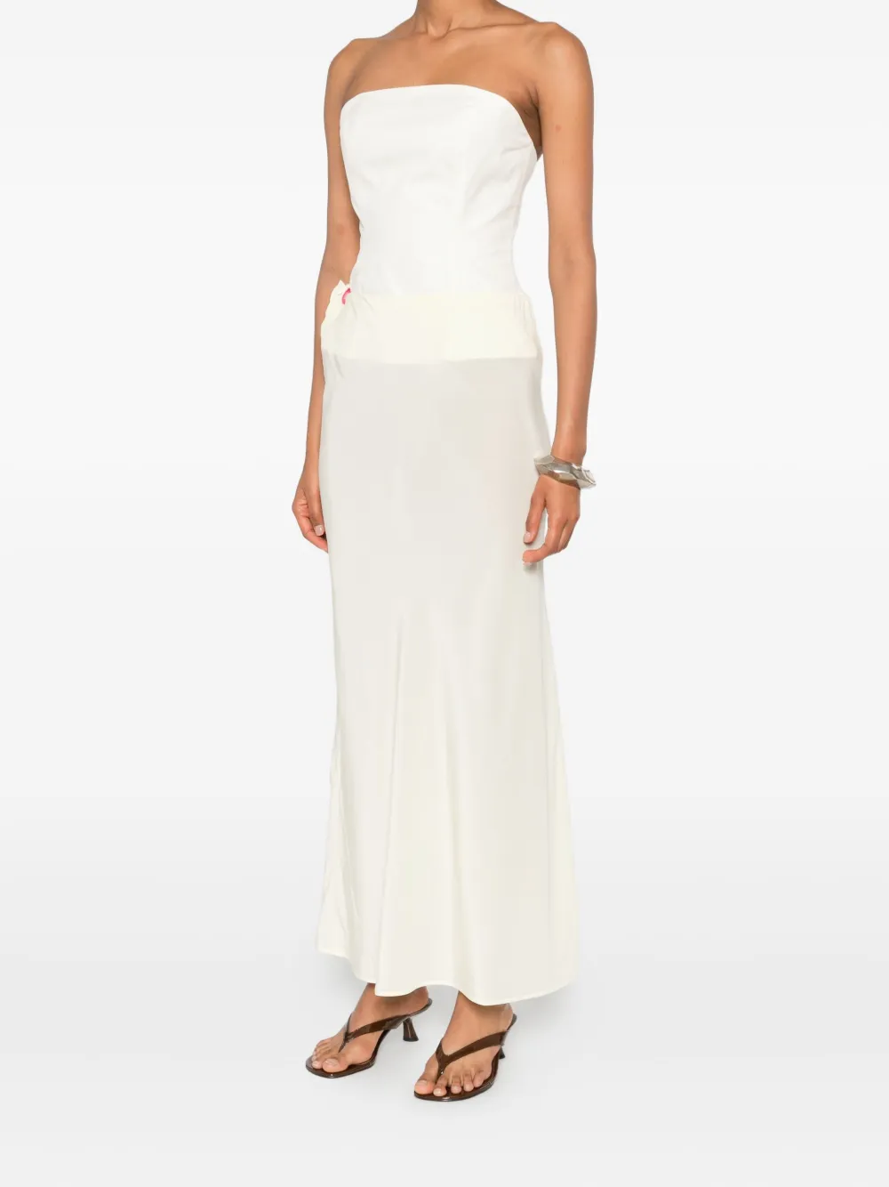 Paris Georgia Bias-cut Half-slip Skirt In Neutral