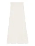 Paris Georgia bias-cut half-slip skirt - Neutrals