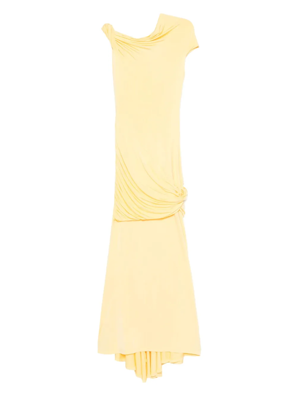 Paris Georgia Pascal asymmetrical draped dress | Yellow | Image 1