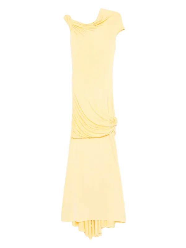 Paris Georgia Pascal Asymmetrical Draped Dress | Yellow | FARFETCH Paris Georgia Pascal Asymmetrical Draped Dress | Yellow | FARFETCH