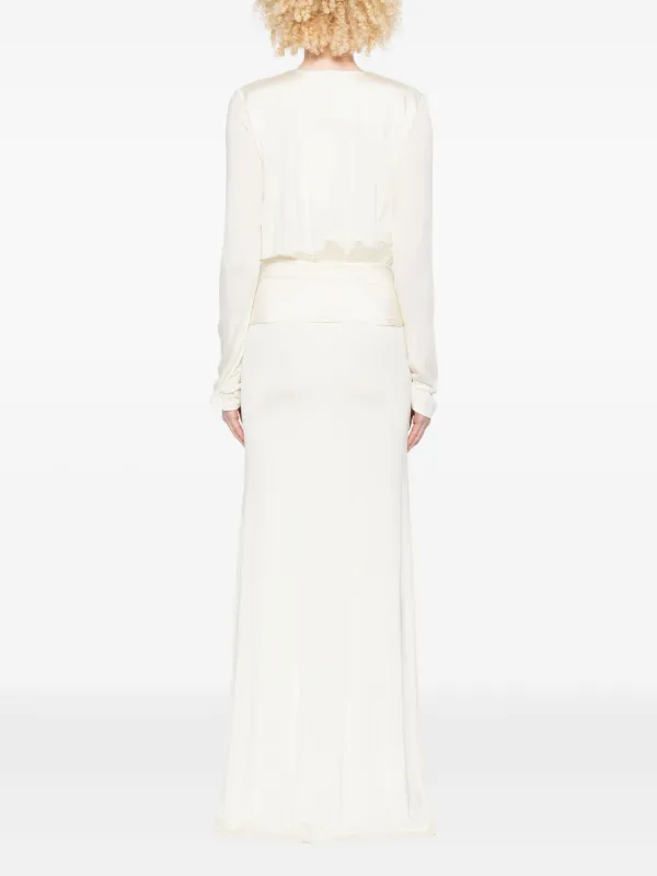 white formal wrap dress Zia Bodycon Wrap Dress main image 1