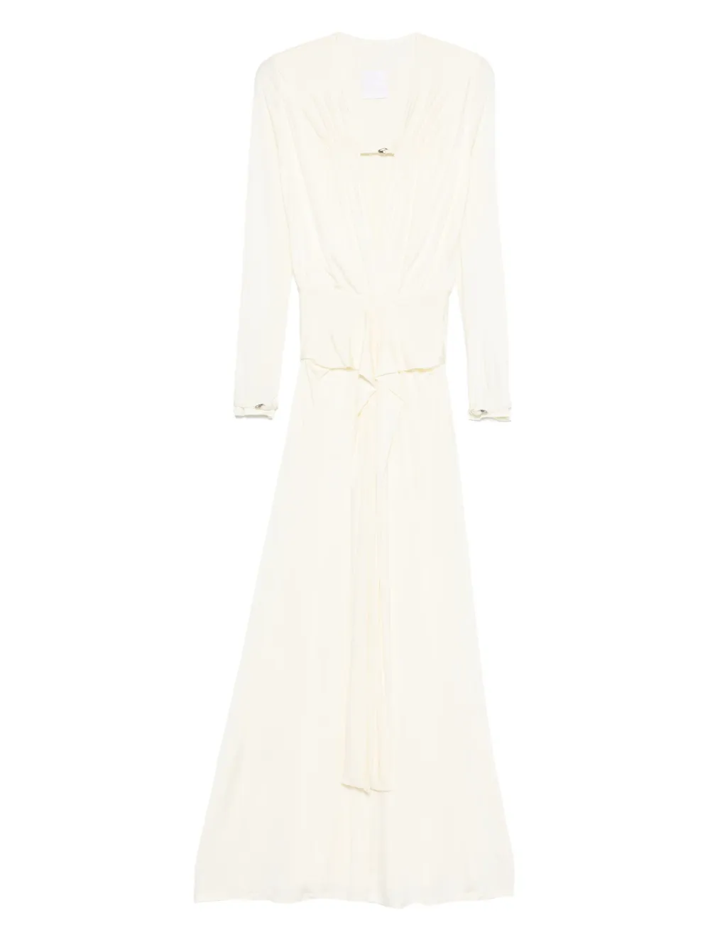 Paris Georgia Filomena long-sleeve wrap dress | White | Image 1