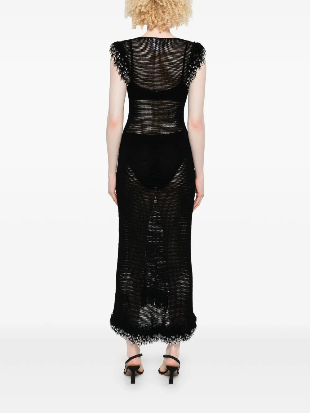 Paris Georgia Jurk met kralen Zwart