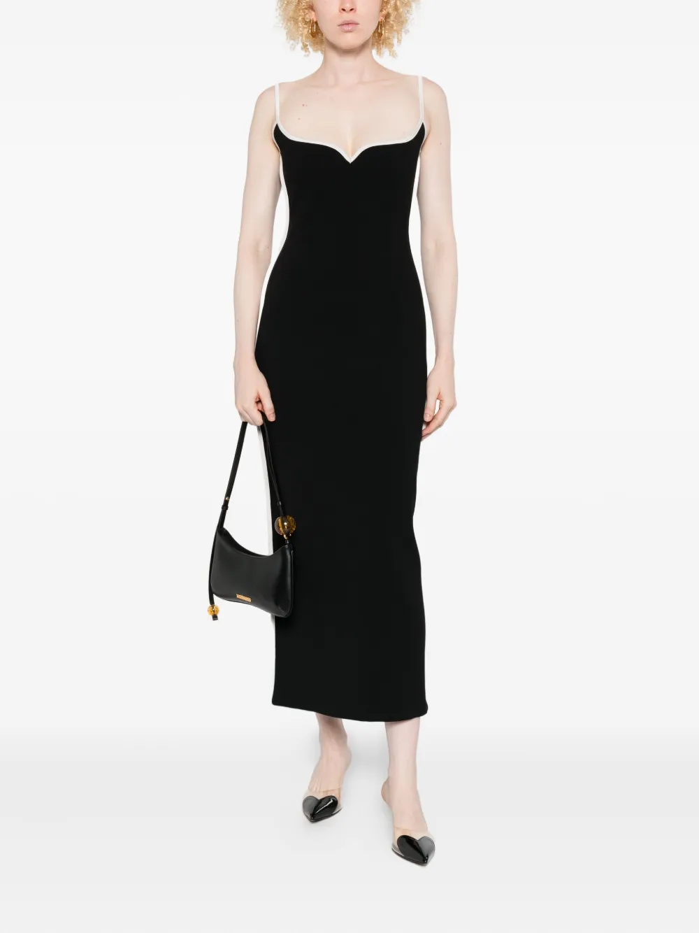 Paris Georgia Heart midi-jurk - Zwart