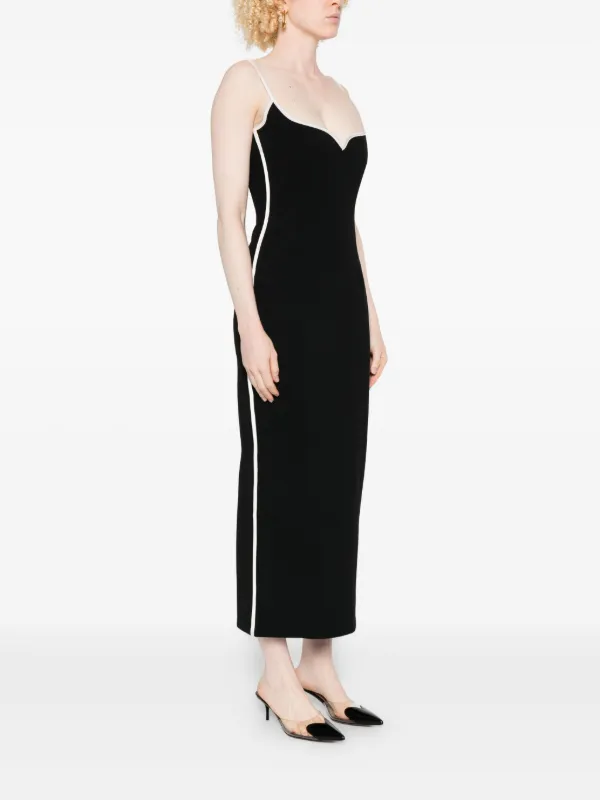Paris Georgia Heart Midi Dress | Black | FARFETCH
