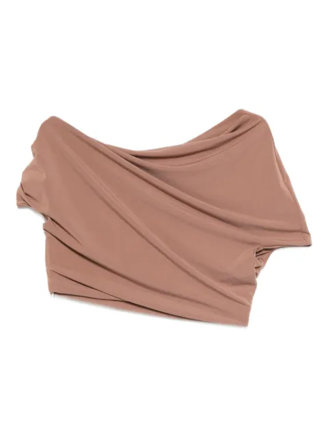 Paris Georgia Ida draped short-sleeve top