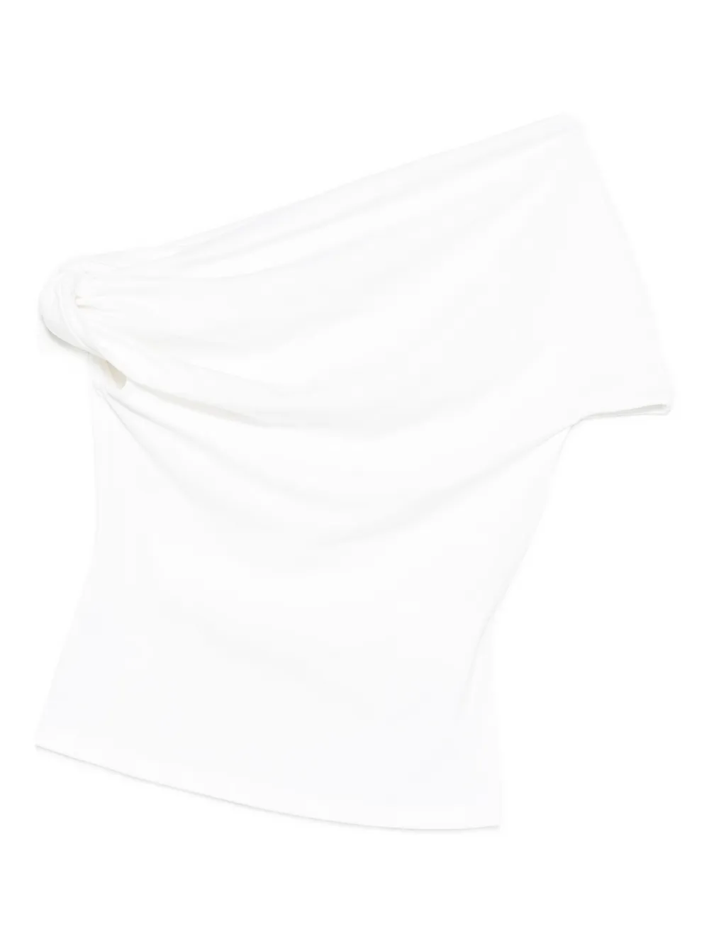 Paris Georgia Ida One-shoulder Draped Top In White