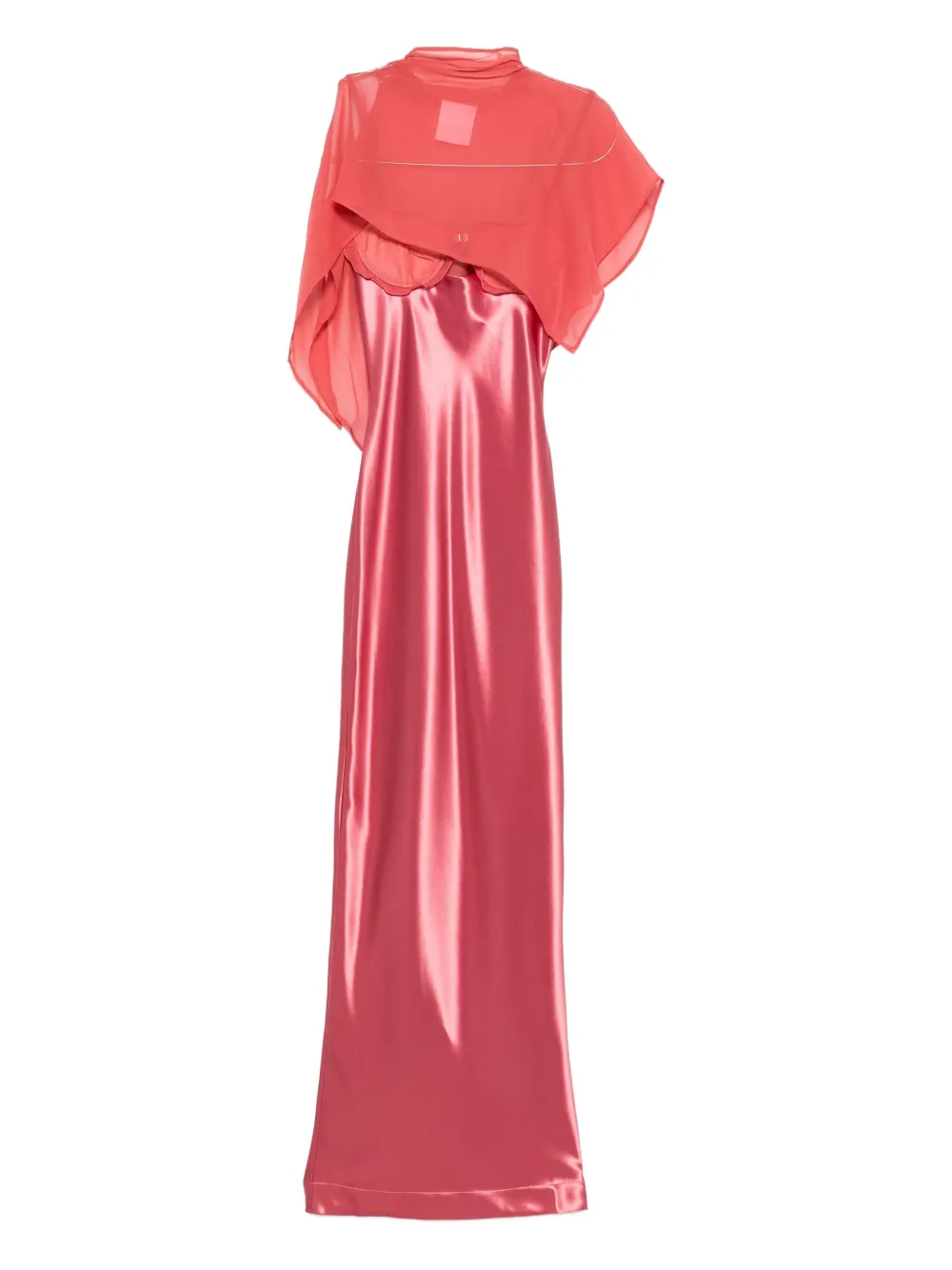 Paris Georgia Suki Satin Cape Dress In Pink