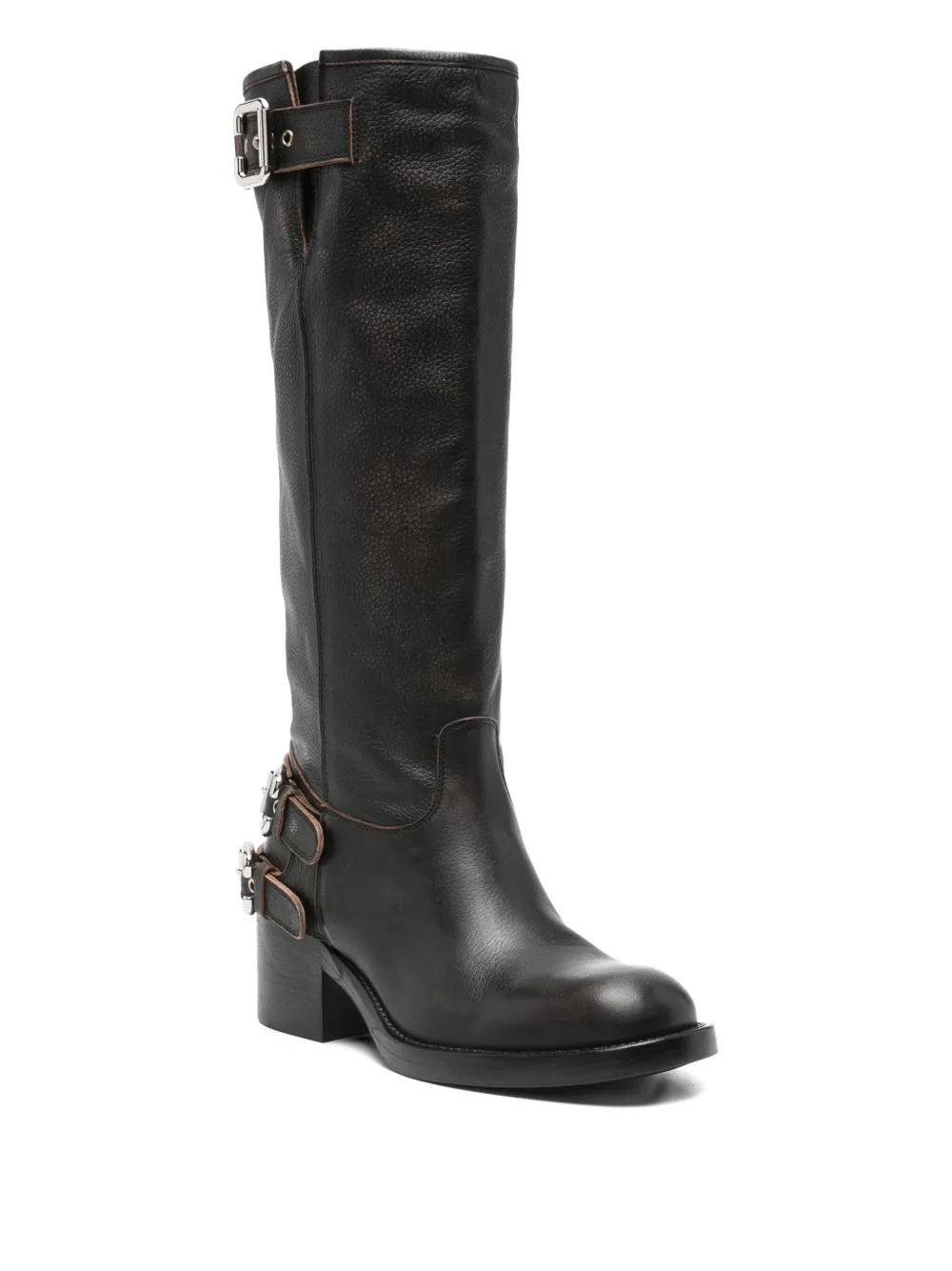 Chloé 60mm biker over-the-knee boots Black