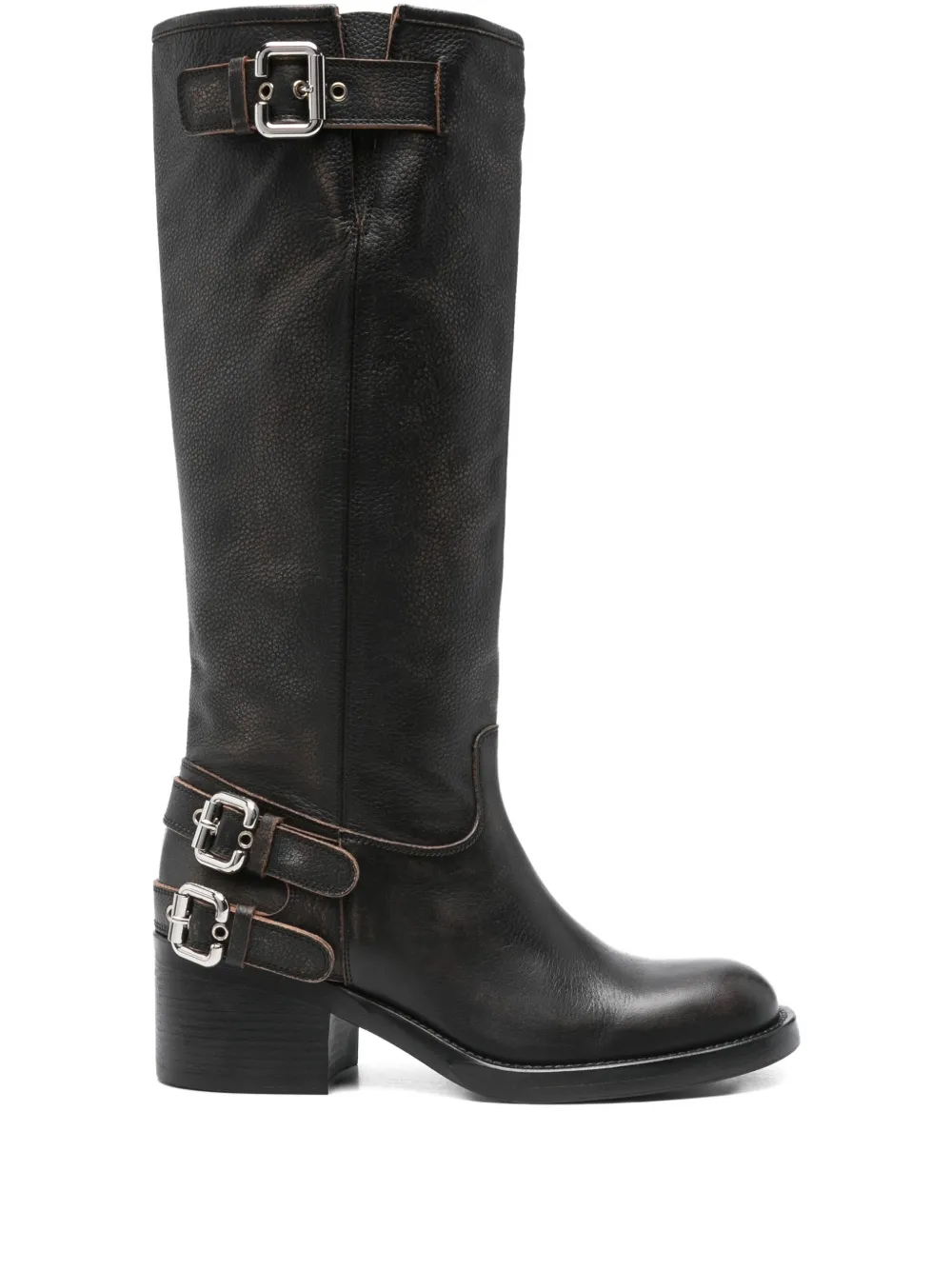 Chloé 60mm biker over-the-knee boots Black