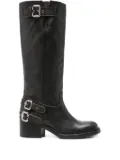 Chloé 60mm biker over-the-knee boots - Black