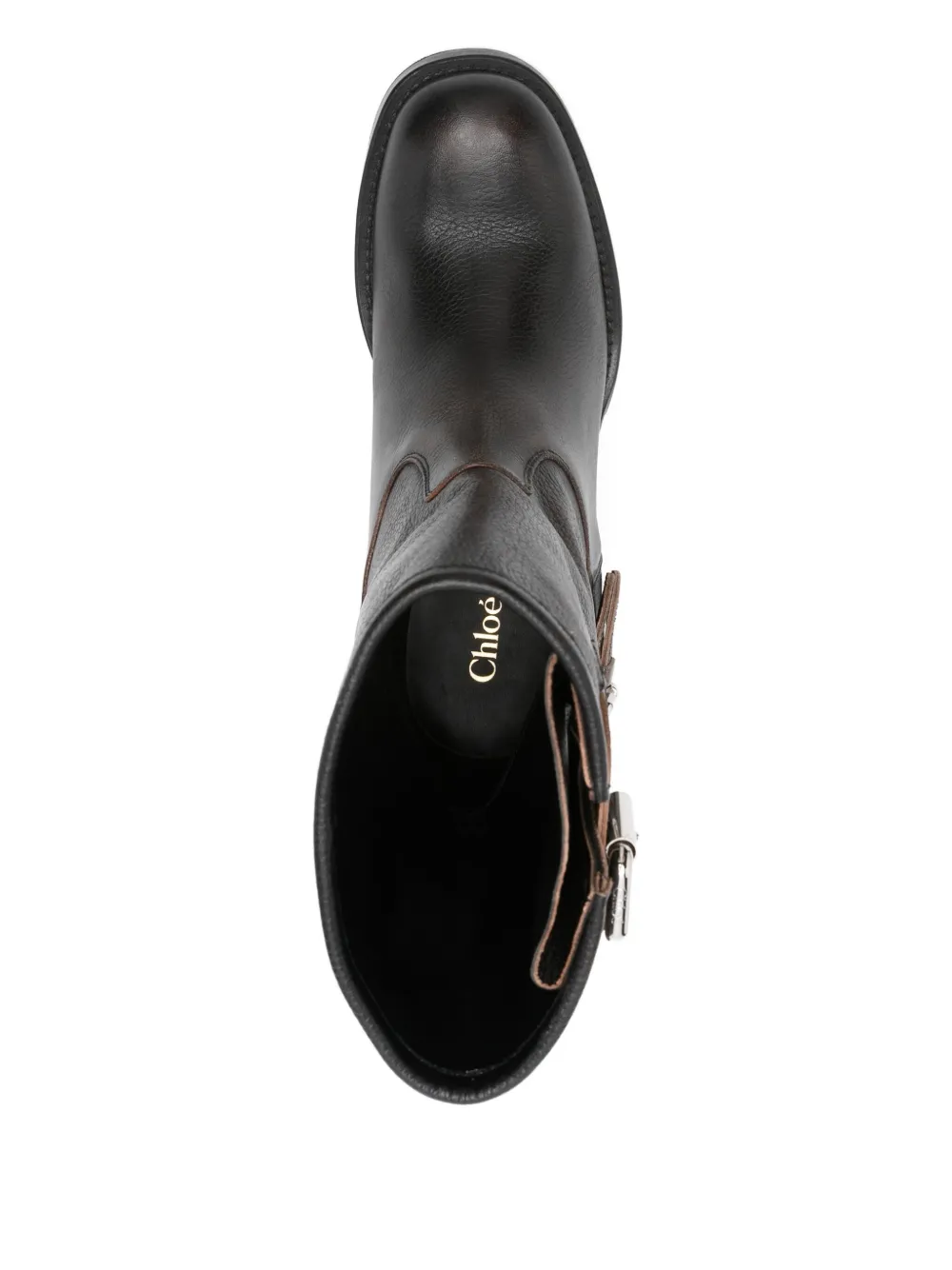 Chloé 60mm leather biker boots Black