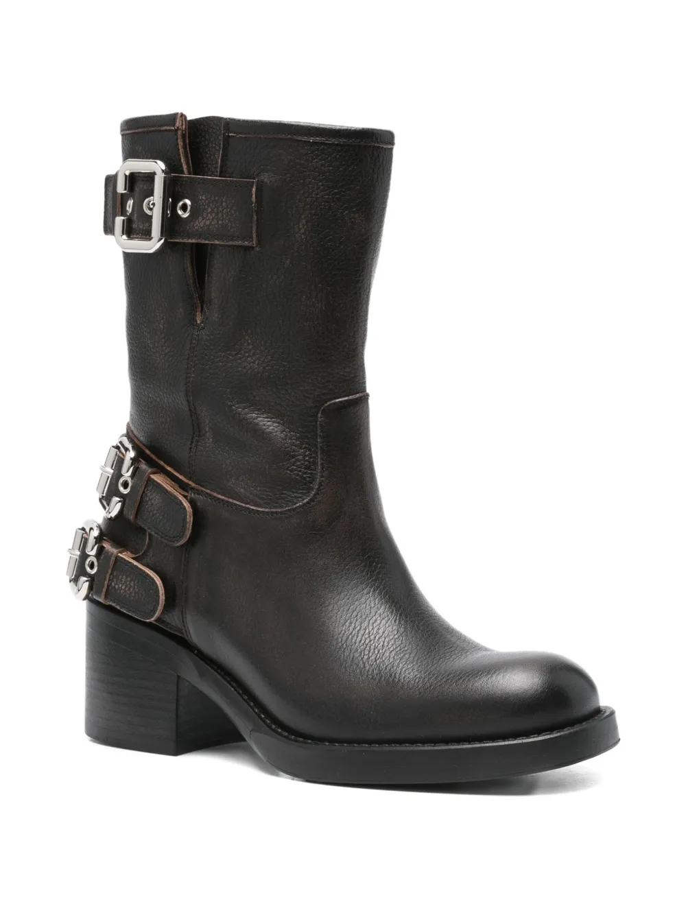 Chloé 60mm leather biker boots Black