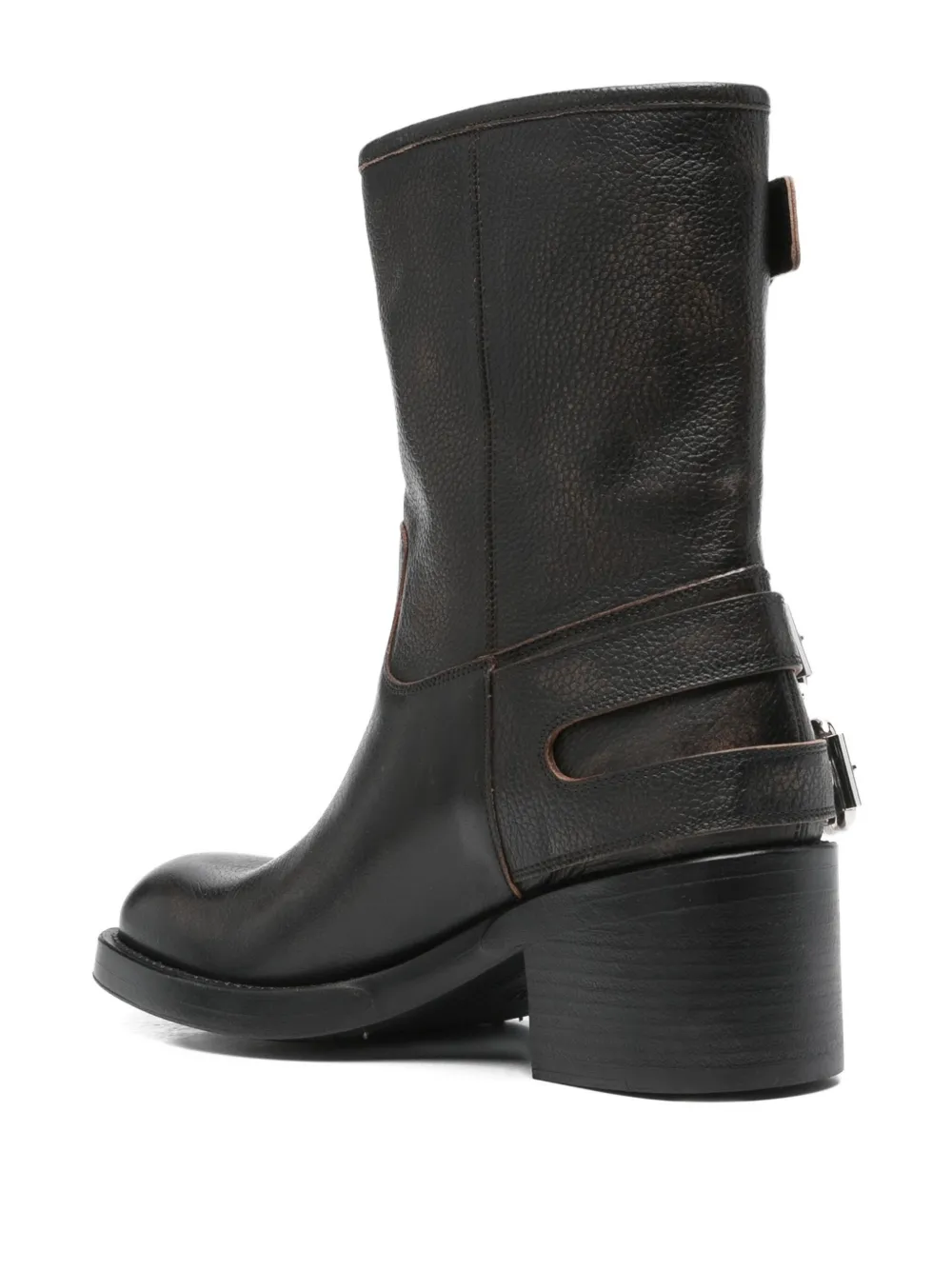 Chloé 60mm leather biker boots Black