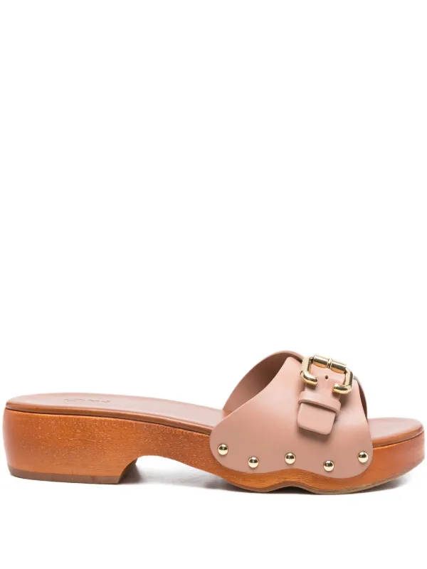 Chloé Sandália Jeanette Com Salto 40mm | Rosa | FARFETCH BR
