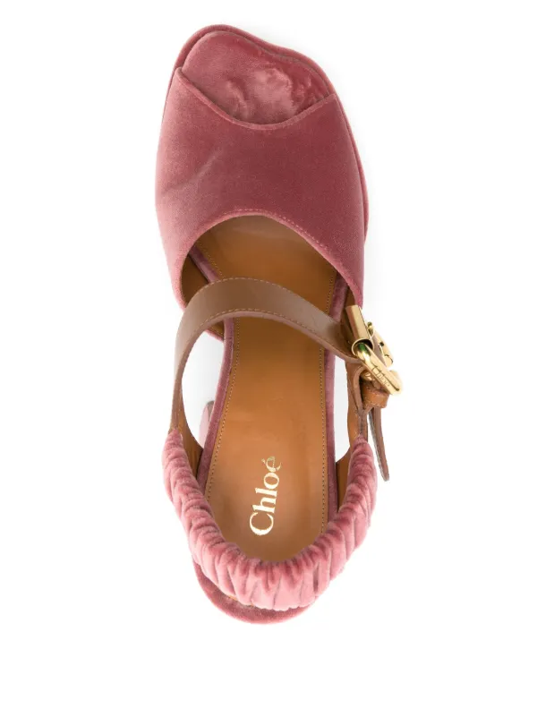 Chloé Paddington Heeled Sandals | Pink | FARFETCH